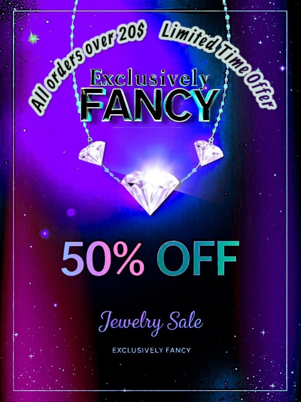 Sale! HALF OFF * All Jewelry Purchases over 20$ * Limited Time offer